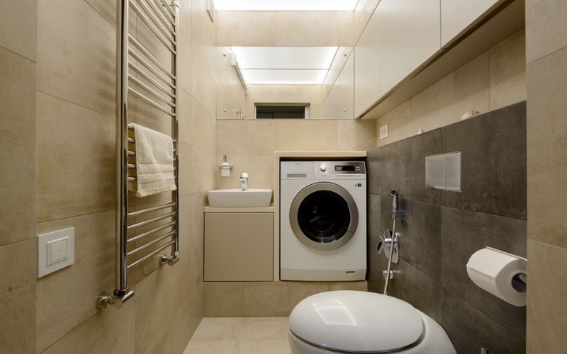 Thiết kế máy giặt trong phòng tắm có đảm bảo phong thuỷ không?