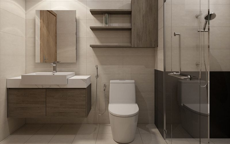 Thiết kế phòng tắm 6m2 - Lựa chọn gạch lát phòng tắm 6m2